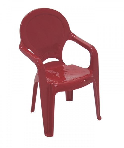 Cadeira com Braços TiqueTaque Vermelha