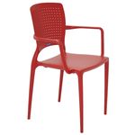Cadeira com Braços Vermelho Safira Tramontina 92049040