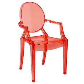 Cadeira com Design Italiano By Haus - Vermelho Translúcido