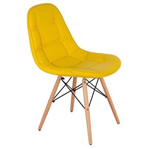 Cadeira com Pés Palito Brilho - Amarelo