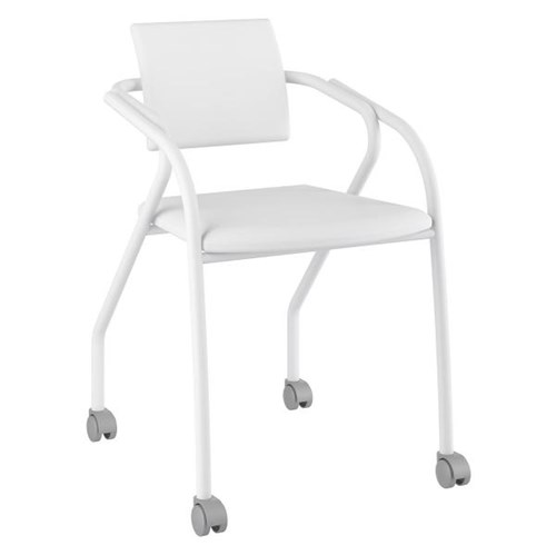 Cadeira com Rodízios 1713 Color UV Branca Carraro