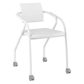 Cadeira com Rodízios 1713 Color UV Carraro - 2172 - Branco