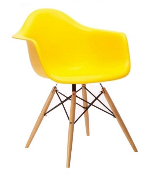 Cadeira DAR Wood Eames Amarelo Original Entrega Byartdesign