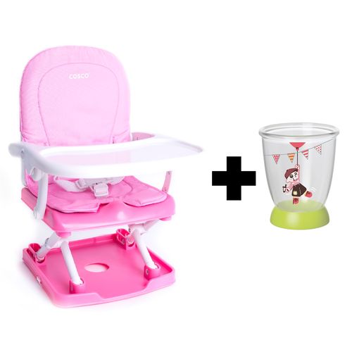 Tudo sobre 'Cadeira de Alimentação Portátil Pop Rosa - Cosco + Copo Aprendizado Bébé Confort Le Cirque Au Villag'