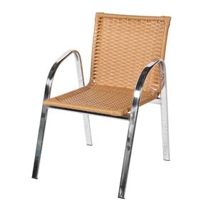 Cadeira de Alumínio e Fibra - BEGE