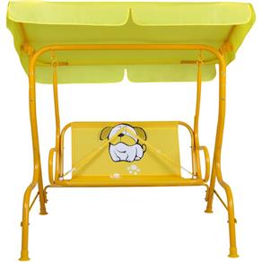 Cadeira de Balanço Infantil 2 Lugares Amarela Bulldog 2072 Mor