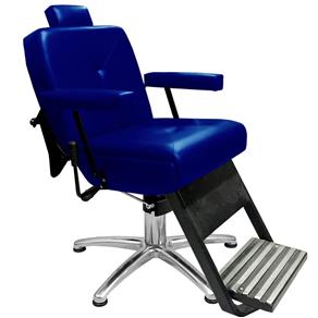 Cadeira de Barbeiro Reclinável Monza - Azul