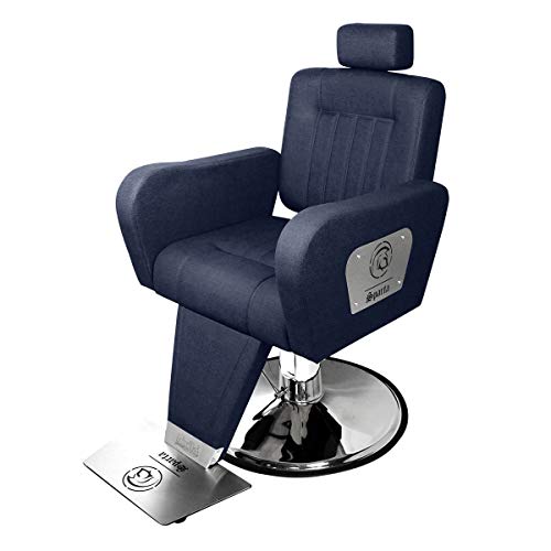 Cadeira de Barbeiro Reclinável Sparta - Azul Escuro
