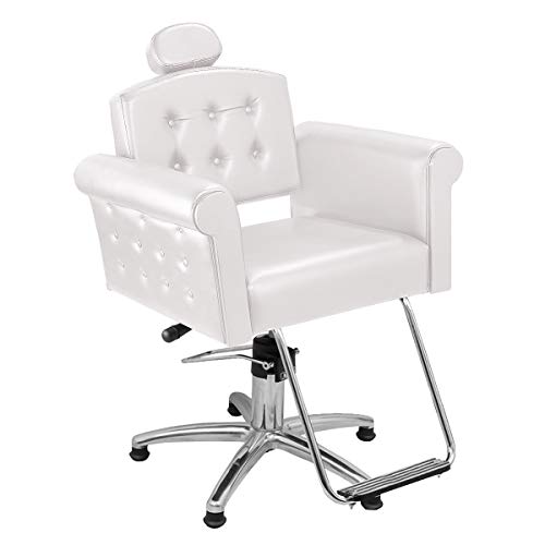 Cadeira de Cabeleireiro Elegance Encosto Reclinável - Pentapé - Branco