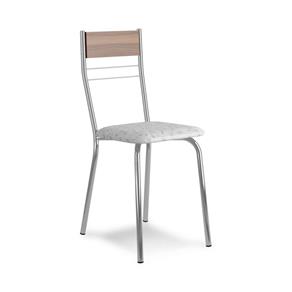 Cadeira de Cozinha Cromado 0026 Fantasia - Branco