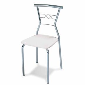 Cadeira de Cozinha Cromado 0152 - Branco