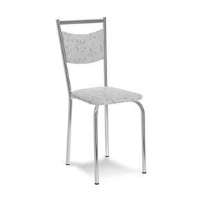Cadeira de Cozinha Cromado 0163 Fantasia - Branco