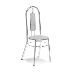 Cadeira de Cozinha Cromado 0171 Fantasia - Branco