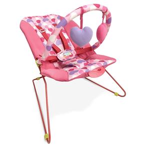 Cadeira de Descanso Baby Style Lit Corações Vibratória Musical - Até 11Kg - Rosa