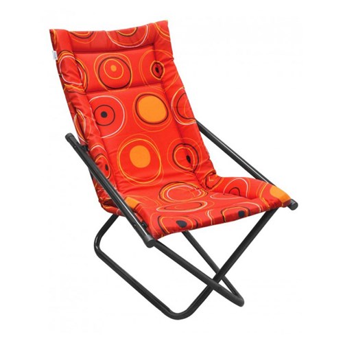 Cadeira de Descanso Dobrável Mônaco Metalmix Vermelha