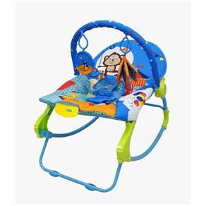 Cadeira de Descanso Vibratória e Musical New Rocker Azul Color Baby Até 18kgs