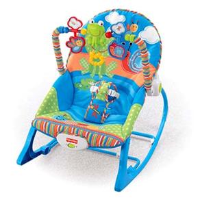 Cadeira de Descanso Vibratória Fisher-Price Crescendo Comigo Sapinho - 0 a 18kg - Azul