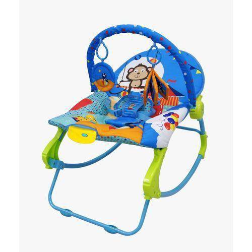 Cadeira de Descanso Vibratória Musical New Rocker Azul Color Baby Até 18kgs