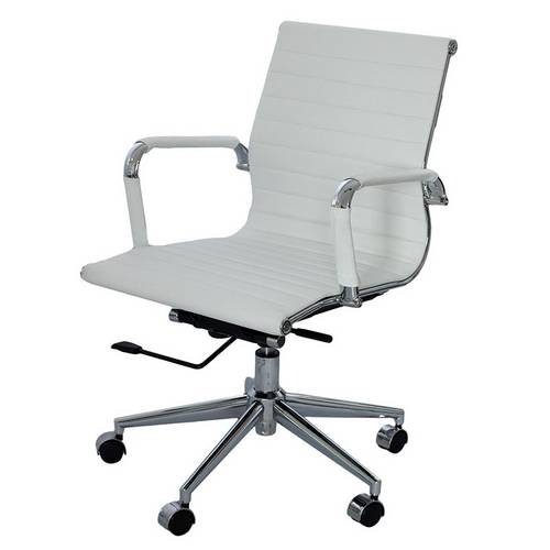 Cadeira de Escritório Or Design Eames Esteirinha Baixa Giratória Branco