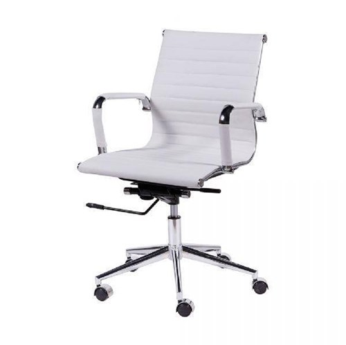 Cadeira de Escritório Or Design Eames Esteirinha Baixa Giratória Branco