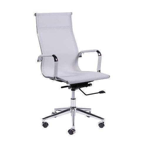 Cadeira de Escritório Or Design Eames Tela Alta Giratória Branco