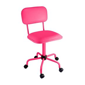 Cadeira de Escritório Secretária Absolut Color Pistão Fixo Corano Rosa