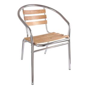 Cadeira de Jantar Aluminio A74XC56XL56cm Venus - Prata