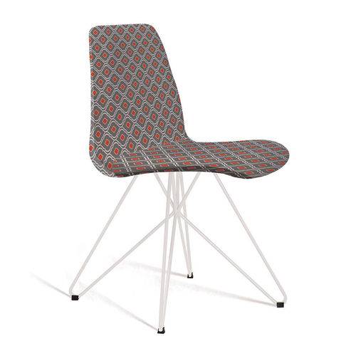 Tamanhos, Medidas e Dimensões do produto Cadeira de Jantar Eames Butterfly Cinza e Laranja
