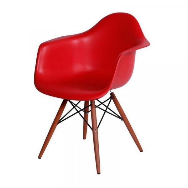 Cadeira de Jantar Eames com Braços Vermelha ÓR - Ór Design