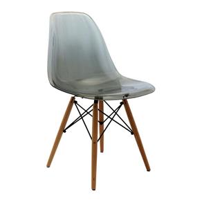 Cadeira de Jantar Eames DKR Eiffel Policarbonato Fume Base - Incolor