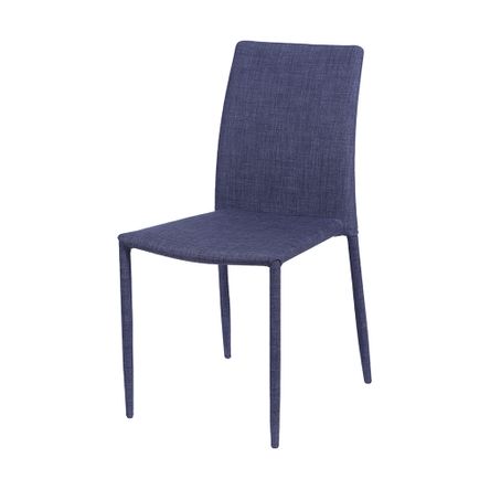 Cadeira de Jantar Glam Tecido Azul