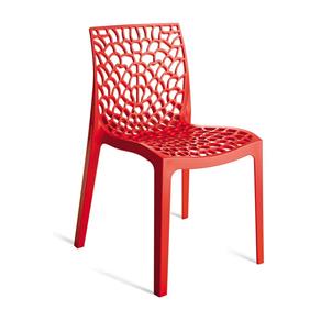 Cadeira de Jantar Gruvyer 100% Italiana Or Design - Vermelho