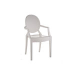 Cadeira de Jantar Invisible com Braço - Branca