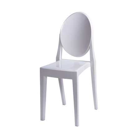 Cadeira de Jantar Invisible Sem Braço Branca