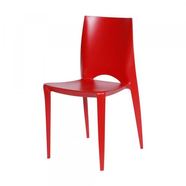 Cadeira de Jantar Polipropileno 44X42X84Cm Vermelho - Or Design