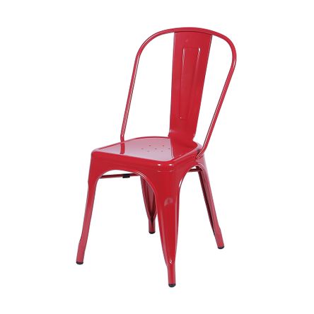 Cadeira de Jantar Retro Vermelha