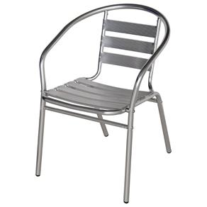 Cadeira de Jardim com Estrutura de Alumínio 9017 Mor - Prata