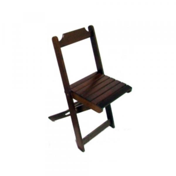 Cadeira de Madeira Dobravel Imbuia Madesil