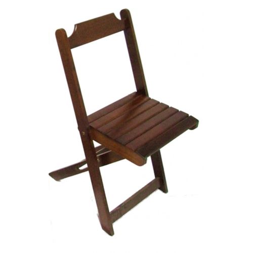 Cadeira de Madeira Imbuia Dobrável Madesil