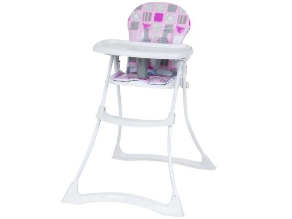 Cadeira de Papinha Burigotto Bon Appetit XL - Patcwork Rosa - para Crianças Até 15kg