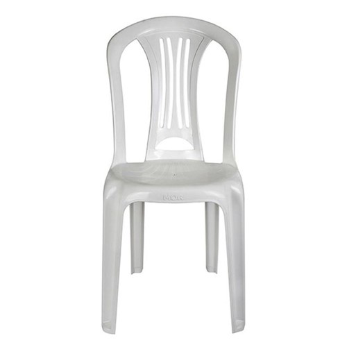 Cadeira de Plástico Empilhável Bistro Mor Branco