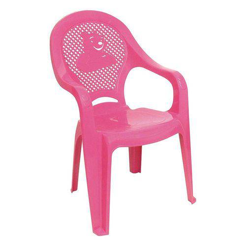 Tudo sobre 'Cadeira de Plástico Infantil Decorada Rosa'