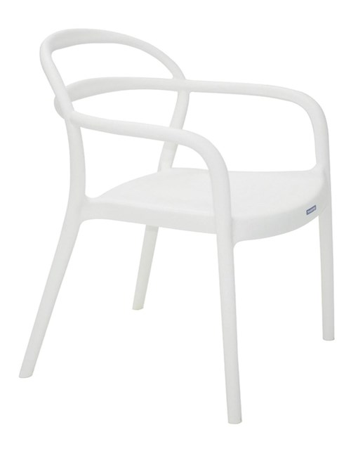 Cadeira de Polipropileno e Fibra de Vidro com Braço Branca- Sissi - Tramontina (Branco)