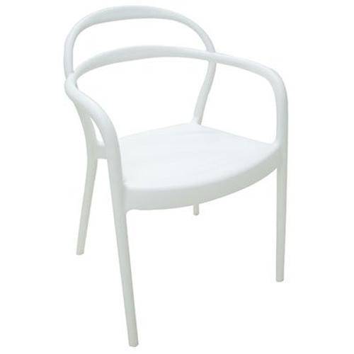 Cadeira de Polipropileno e Fibra de Vidro com Braço Branca- SISSI - Tramontina