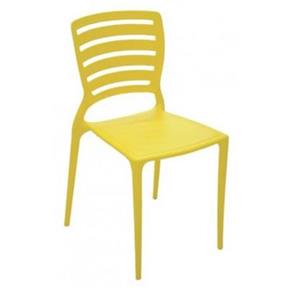 Cadeira de Polipropileno e Fibra de Vidro Encosto Horizontal Amarela - Sofia - Tramontina