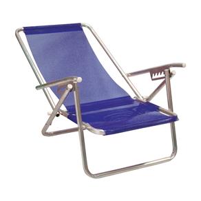 Cadeira de Praia 5 Posições em Alumínio Sannet - Azul