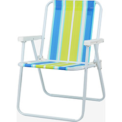 Cadeira de Praia Aço Alta Adulto - Estampas Variadas - Mor