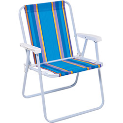 Cadeira de Praia Aço Alta Adulto - Estampas Variadas - Mor