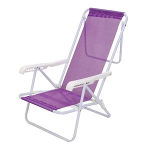 Cadeira de Praia Aço Reclinável 8 Posições Mor