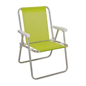 Cadeira de Praia Alta Alumínio Sannet Verde- Maçã